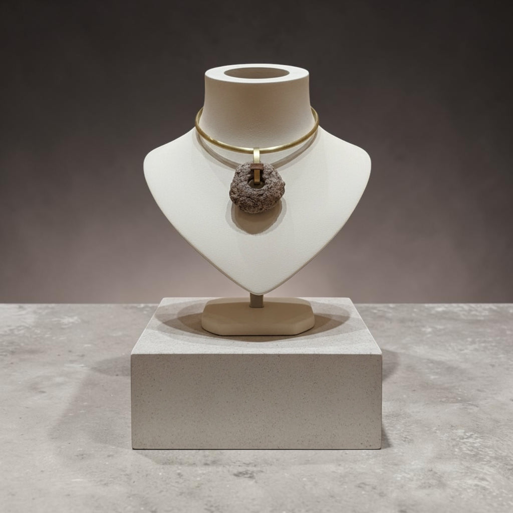 BRUTA → Bruta — Andean Stone Bronze Choker | Brutalist Jewelry