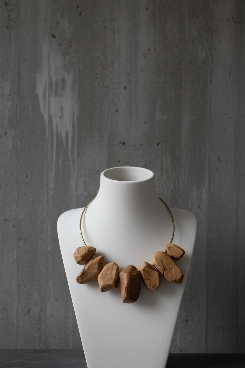Raw Diamonds — Ancient Olive Wood Collar | Mendoza Argentina